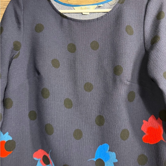 Boden Navy Dress with Red and Blue Floral Pattern - Picture 7 of 10